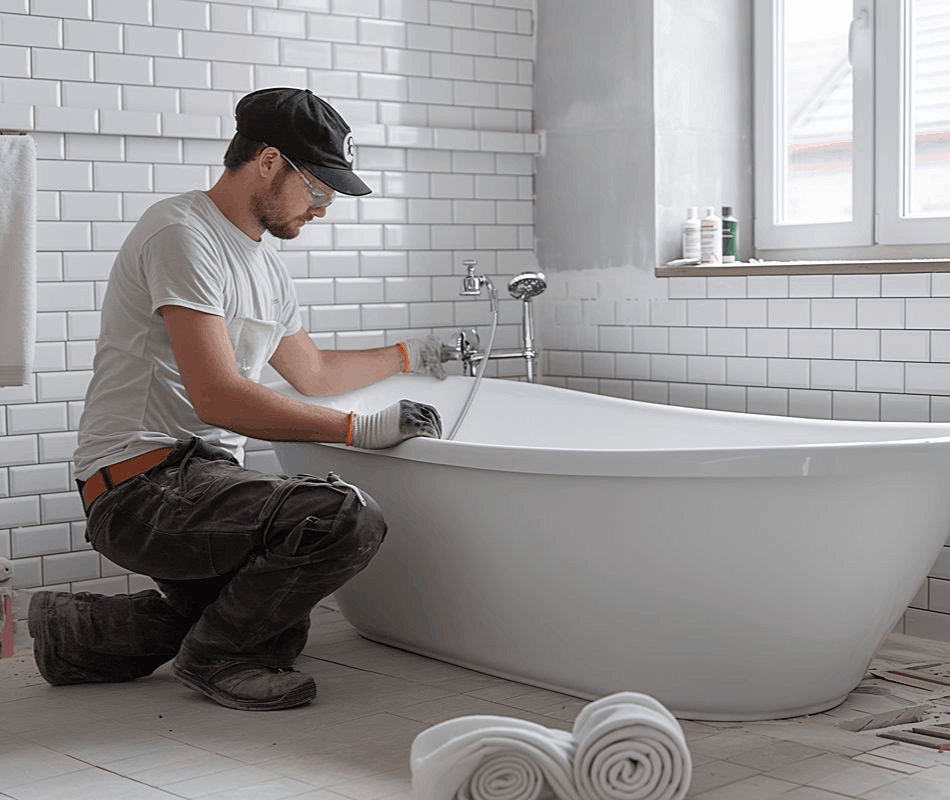 Bathroom remodeling upgrade with modern fixtures in Austell GA